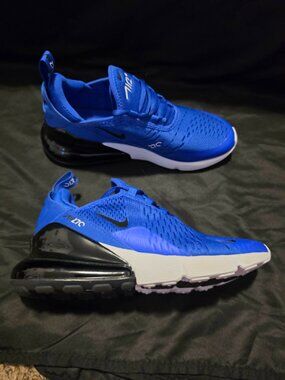 NEW Nike Air Max 270 Racer Blue/Black/White 5.5 Youth 7  Womens